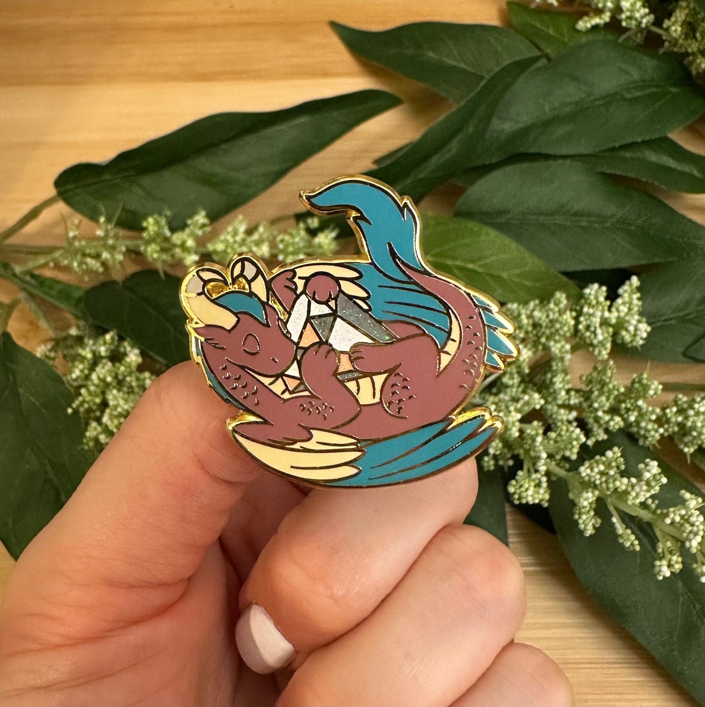 Diamond Dragon Enamel Pin