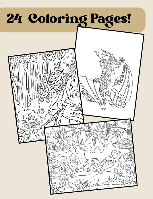 Mythical Trails: A Coloring Adventure Coloring Book