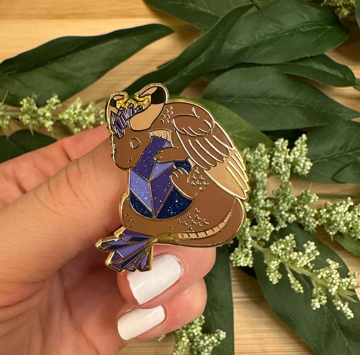 Tanzanite Dragon Enamel Pin