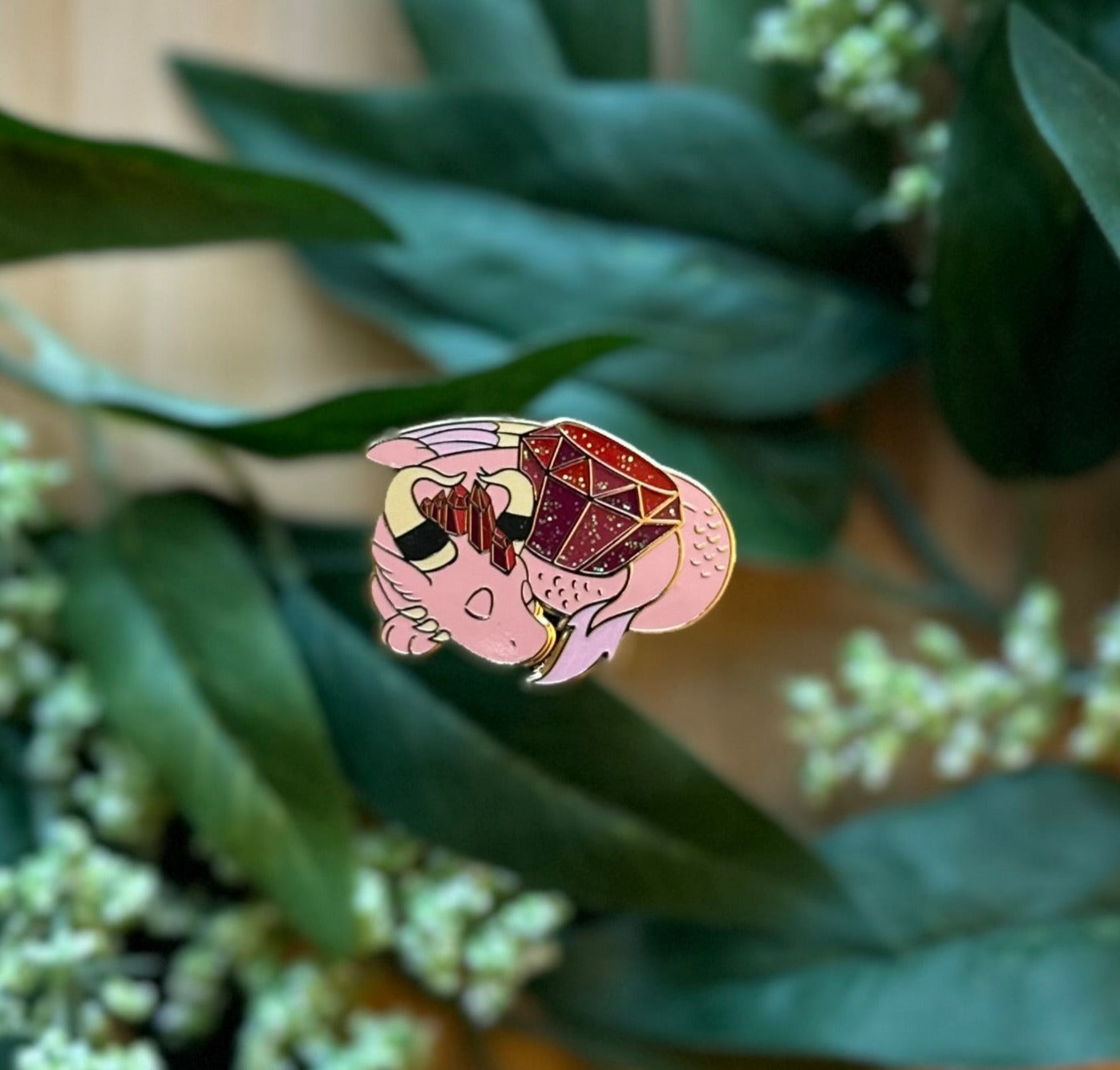 Ruby Dragon Enamel Pin