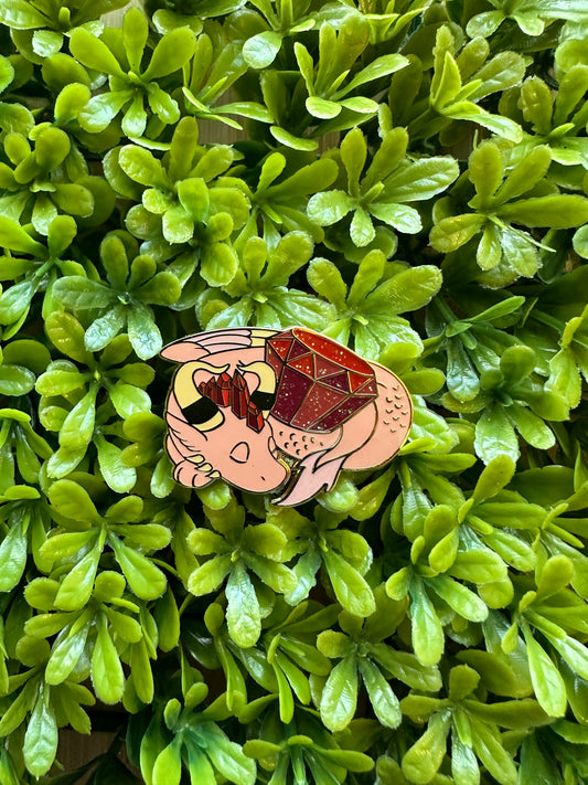 Ruby Dragon Enamel Pin