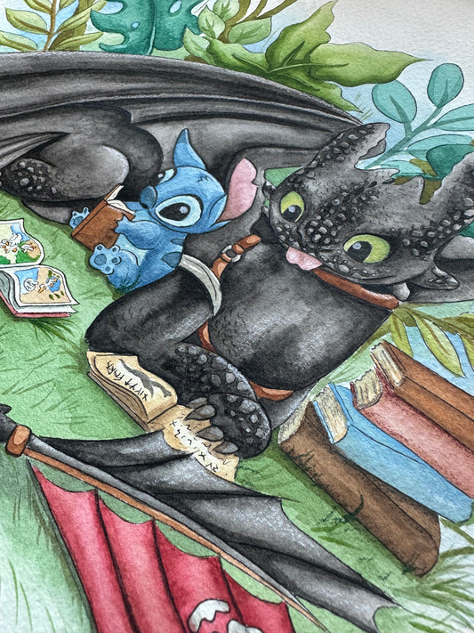 Reading Buddies Original Painting