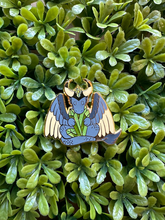 Peridot Dragon Enamel Pin