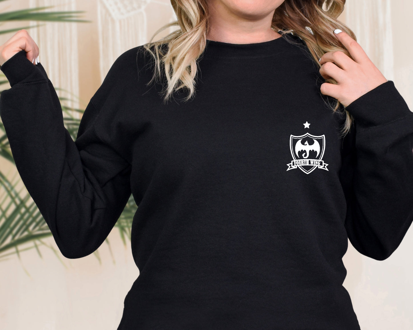 Embroidered Violet Sorrengail Sweatshirt with White Lettering