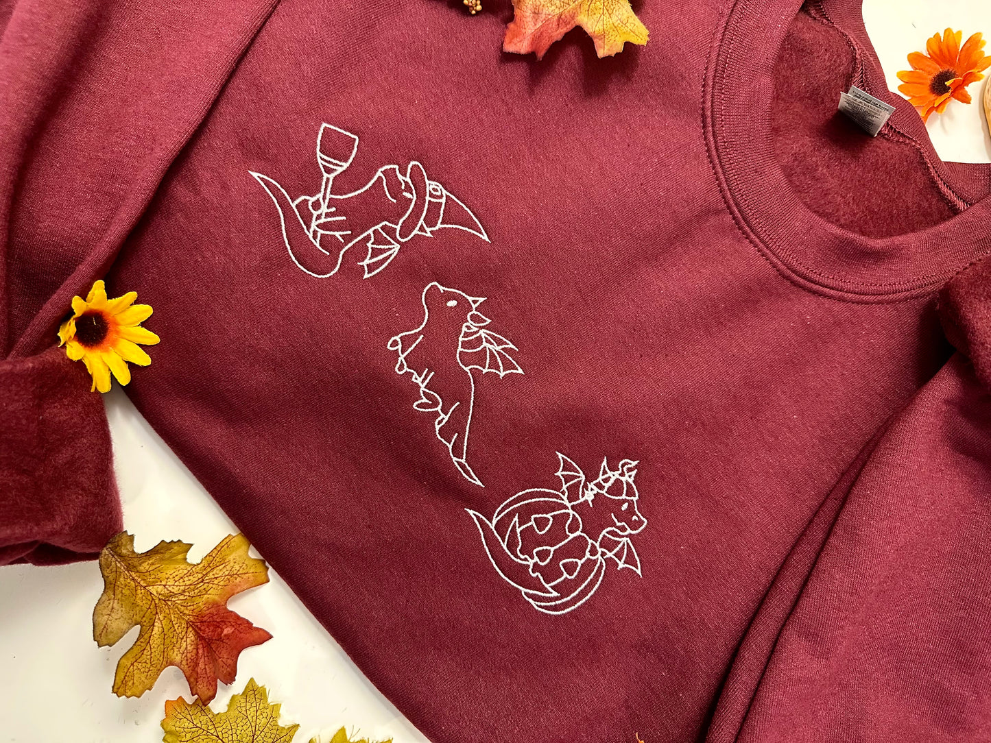Embroidered Halloween Dragons Unisex Sweatshirt