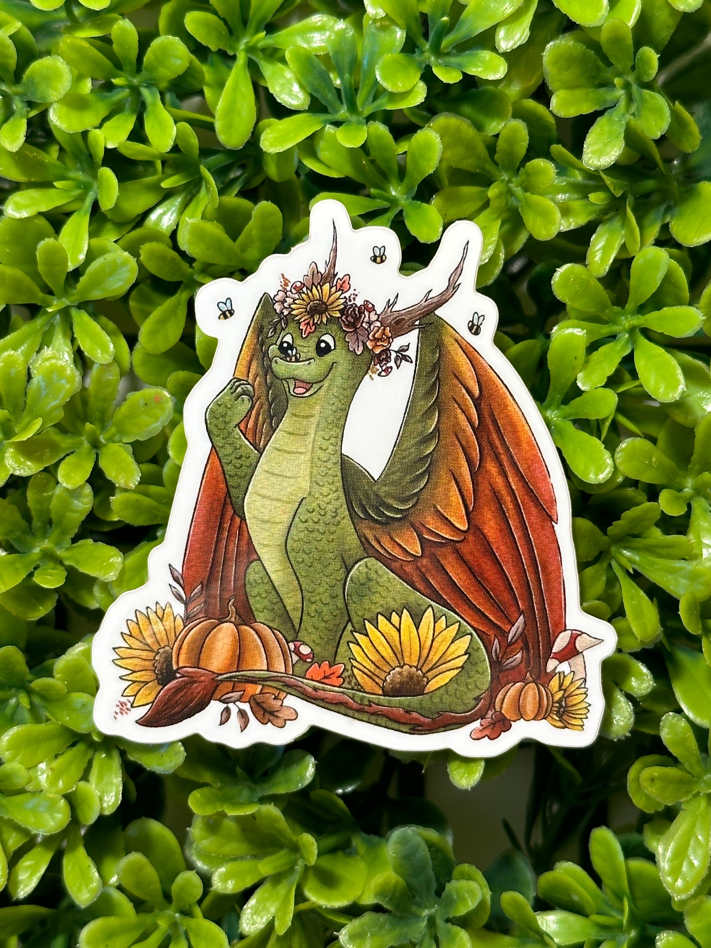 Bumblebee Kisses Dragon Sticker