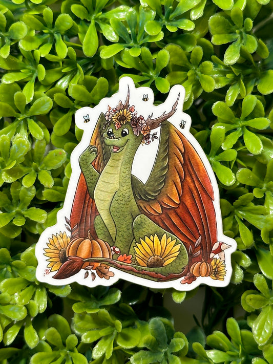 Bumblebee Kisses Dragon Sticker