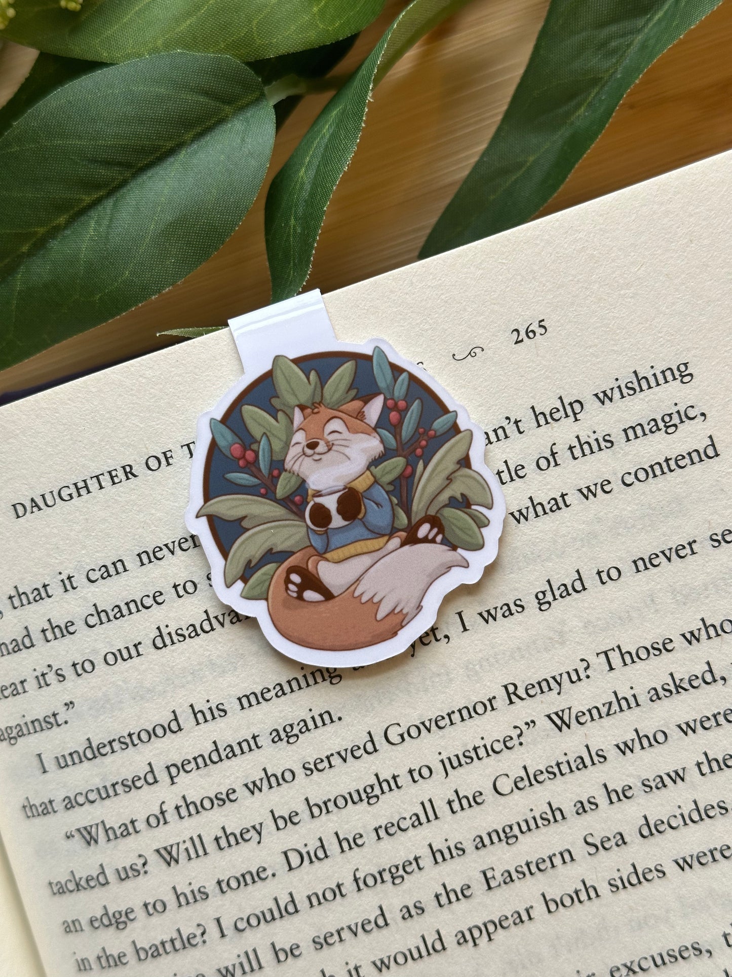 Foxy Brew With Background Magnetic Bookmark