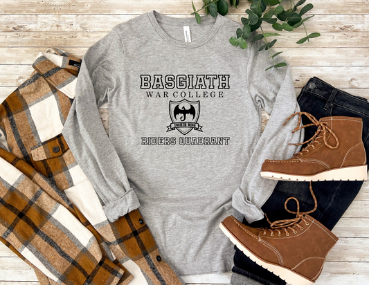 Basgiath War College Unisex Long Sleeve Tee No Back Design
