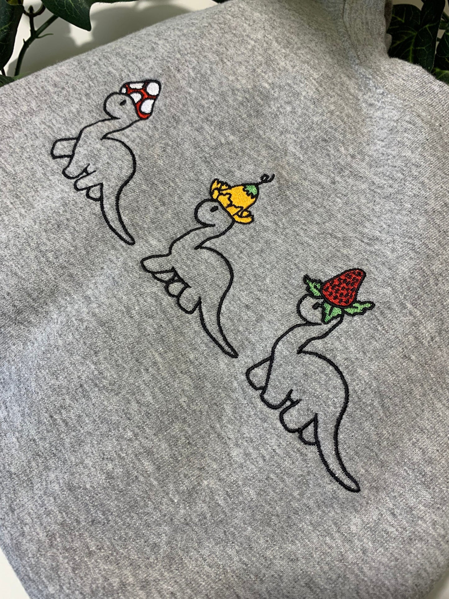 Embroidered Dino Line Sweatshirt