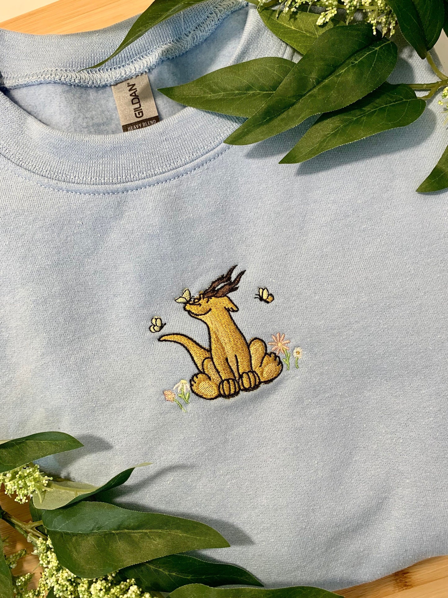 Butterfly Dragon Embroidered Sweatshirt