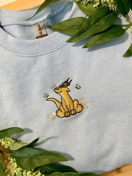 Butterfly Dragon Embroidered Sweatshirt