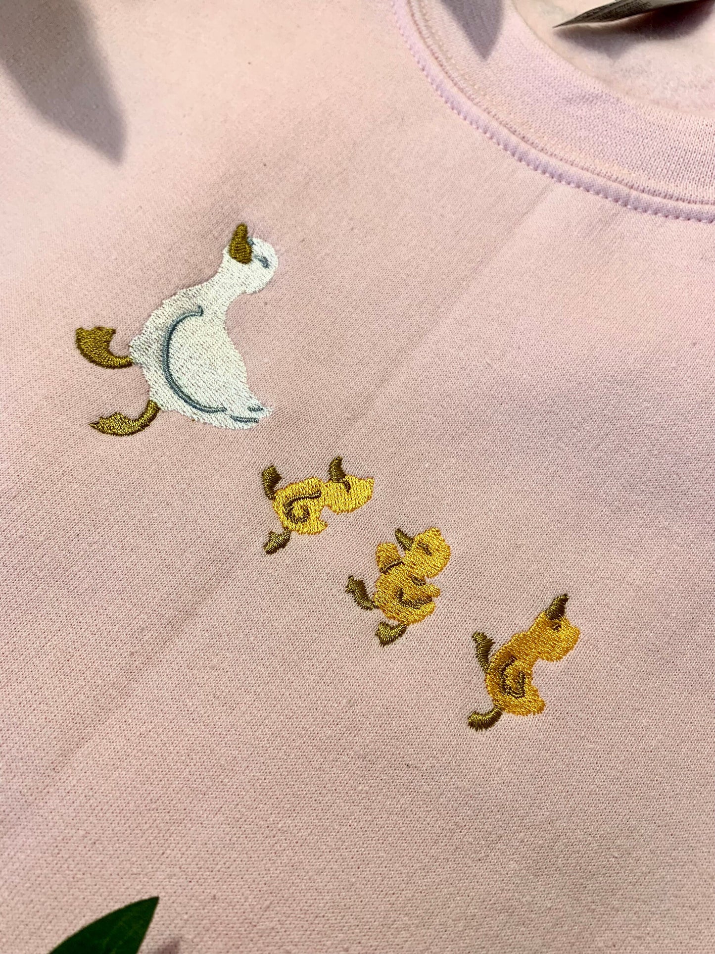 Marching Ducks Embroidered Sweater
