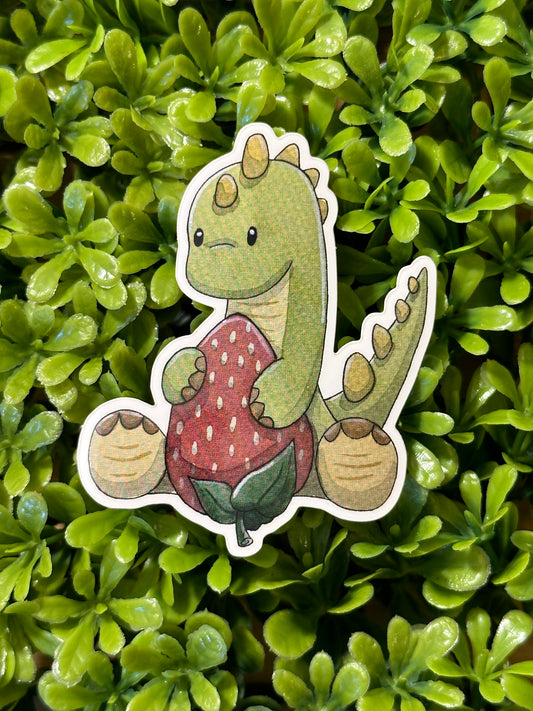 Strawberry Dinosaur Sticker