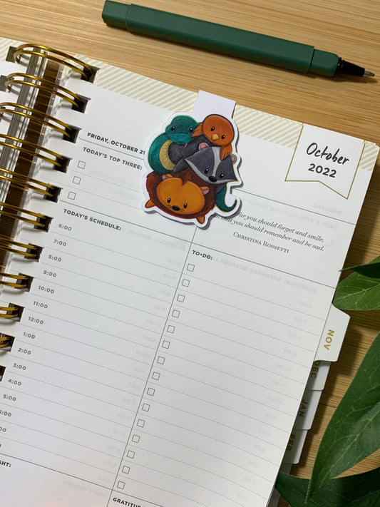 Animal Pile Magnetic Bookmark