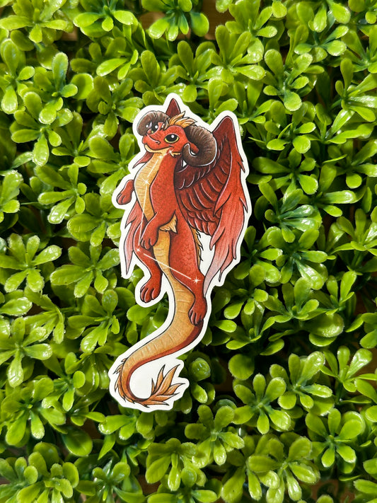 Zodiac Dragon Sticker: Aries