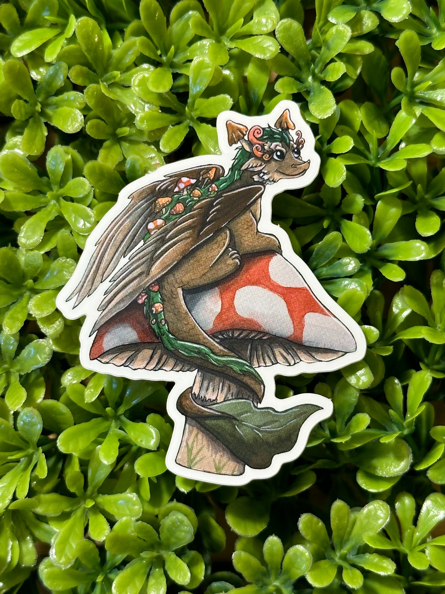 Mushroom Dragon Sticker