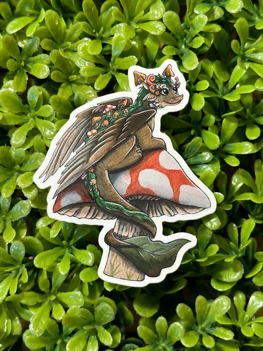Mushroom Dragon Sticker