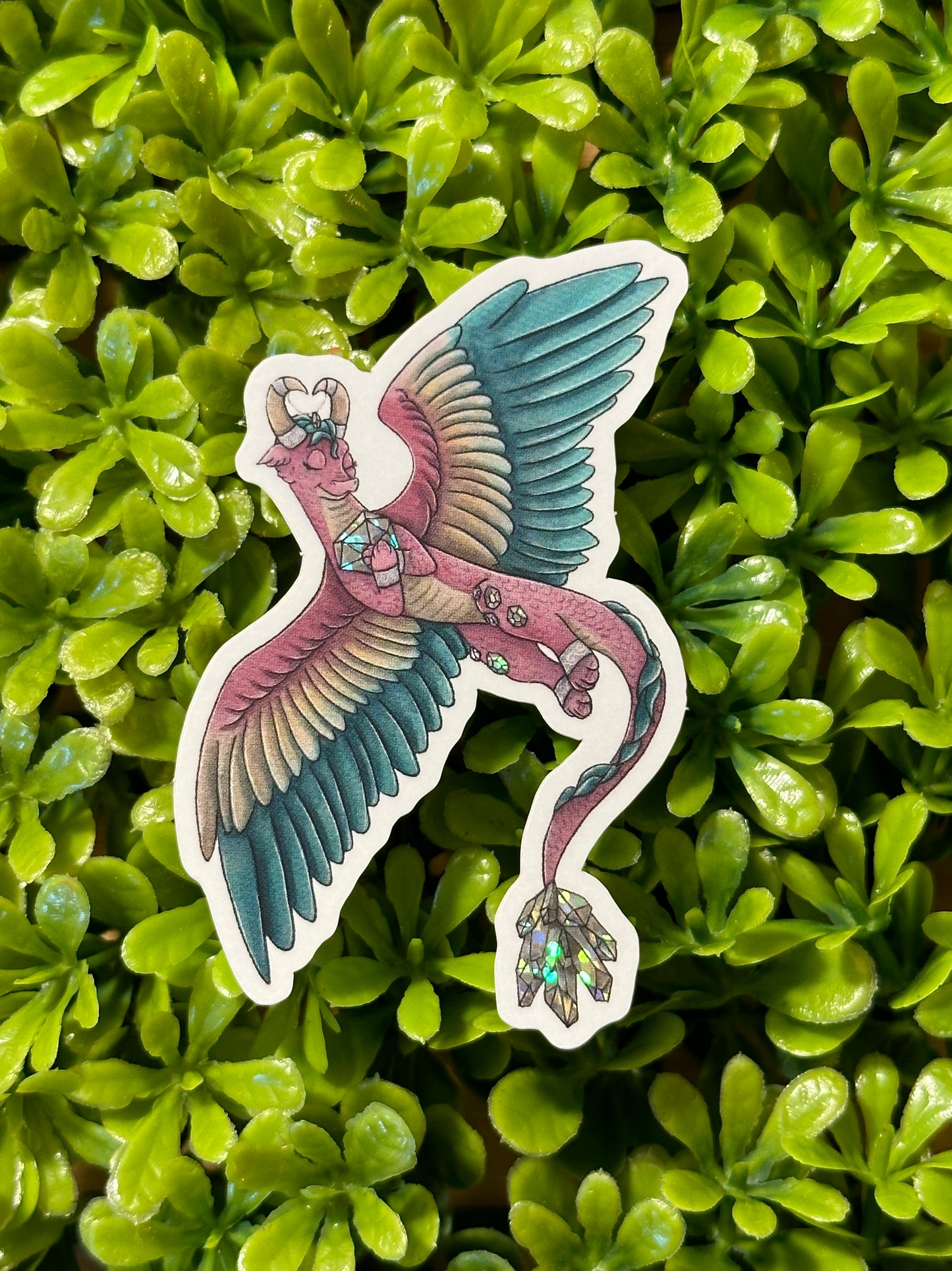 Glitter Diamond Dragon Sticker