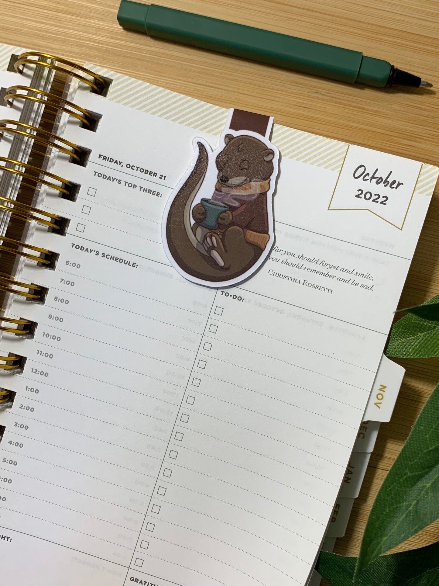 Otterly Delicious Magnetic Bookmark