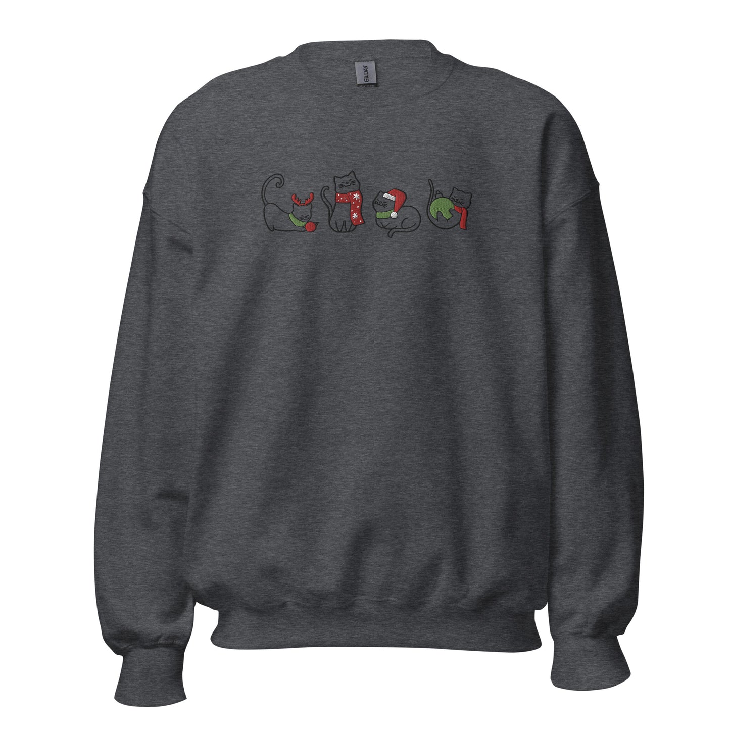 Embroidered Meowy Christmas Unisex Sweatshirt