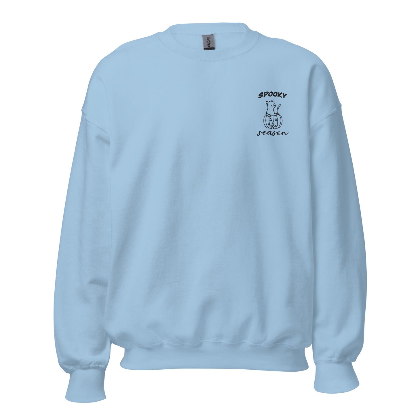 Embroidered Spooky Season Pumpkin Cat Unisex Sweatshirt