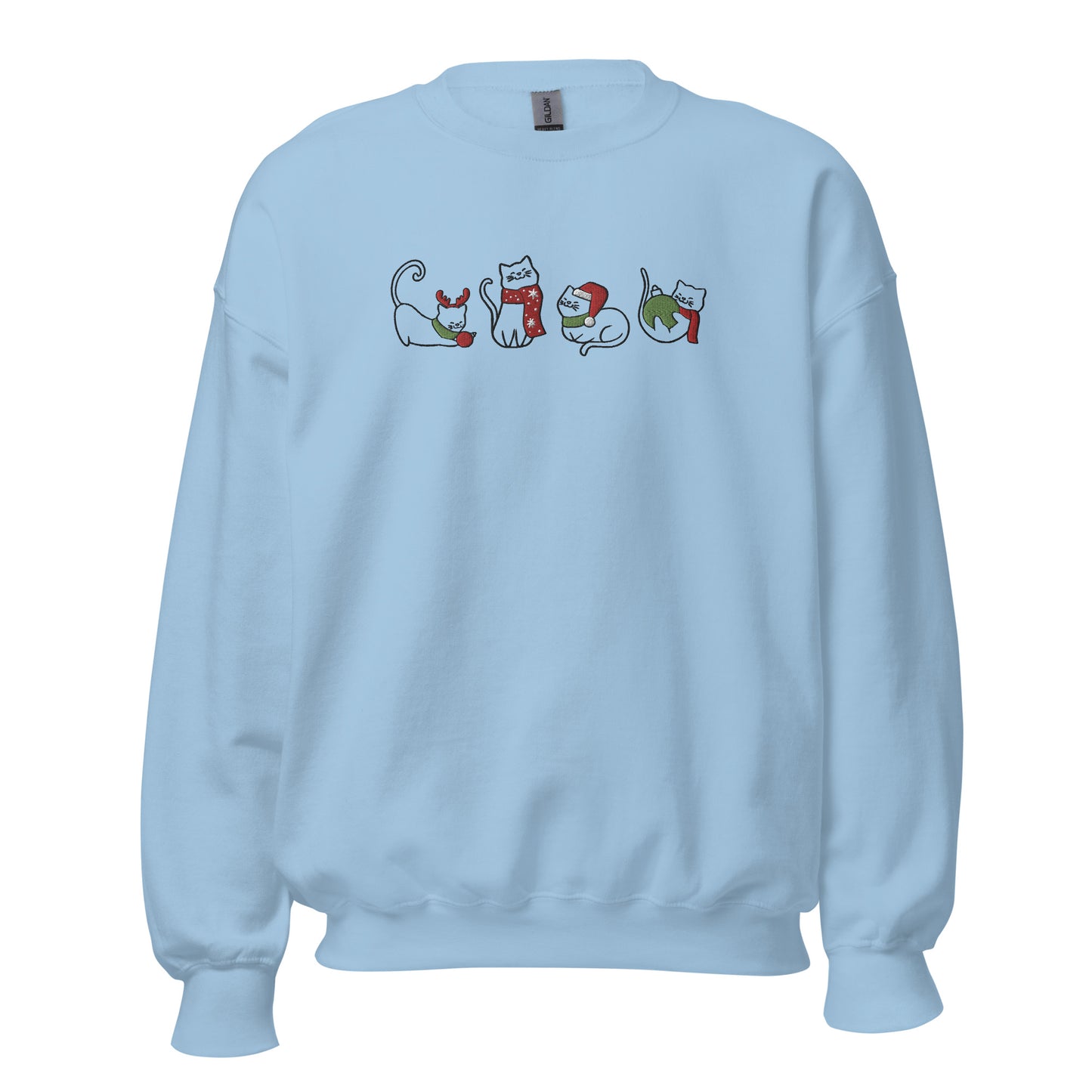 Embroidered Meowy Christmas Unisex Sweatshirt