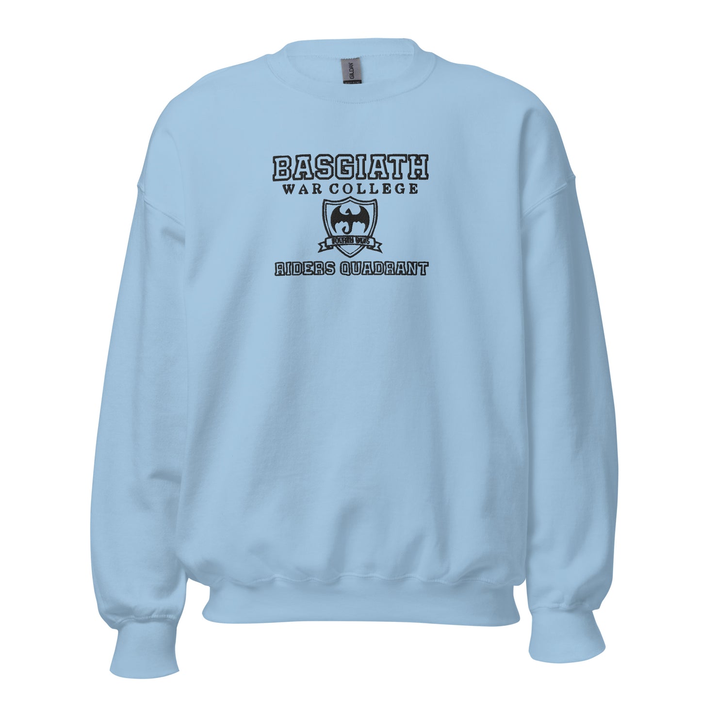 Embroidered Basgiath War College With Black Lettering No Back