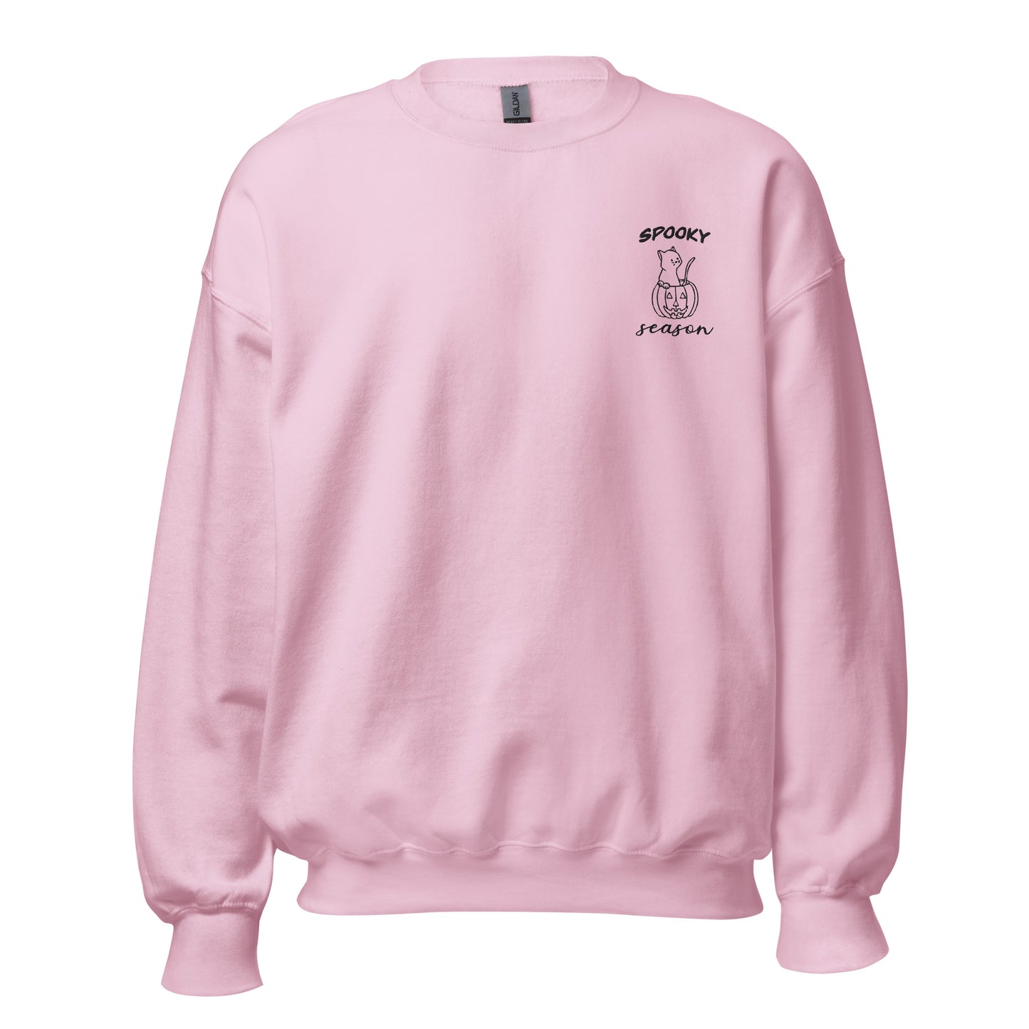 Embroidered Spooky Season Pumpkin Cat Unisex Sweatshirt