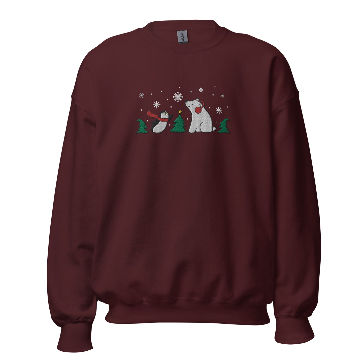 Embroidered Snowfall Buddies Unisex Sweatshirt