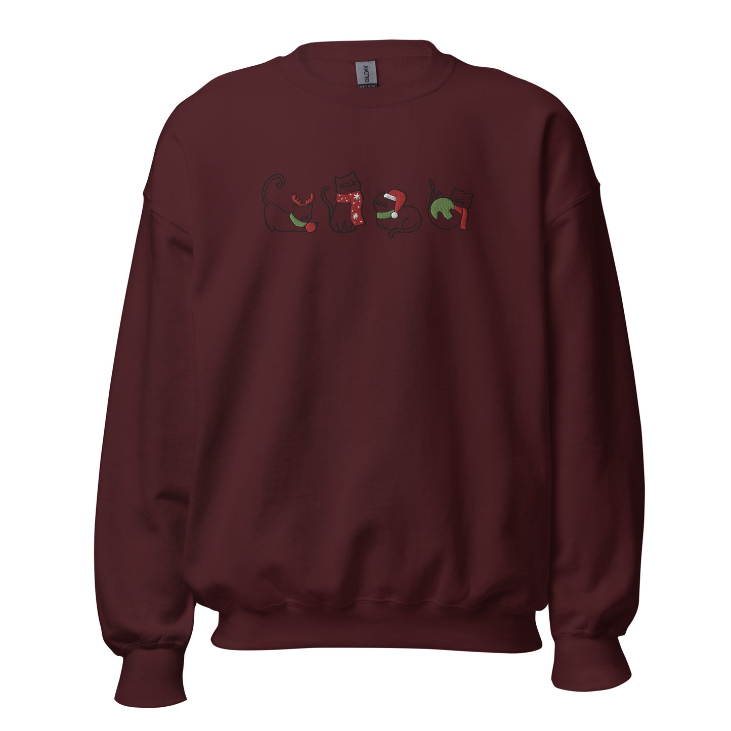 Embroidered Meowy Christmas Unisex Sweatshirt
