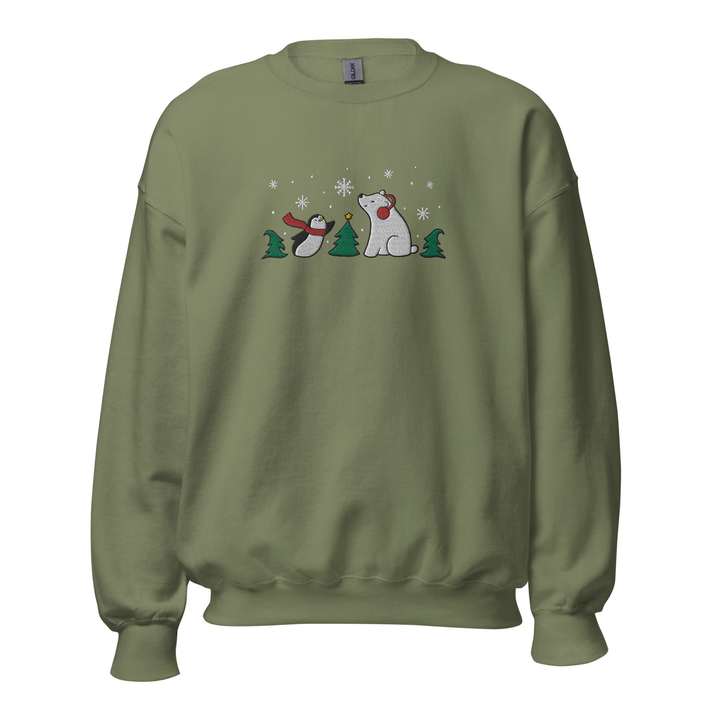 Embroidered Snowfall Buddies Unisex Sweatshirt