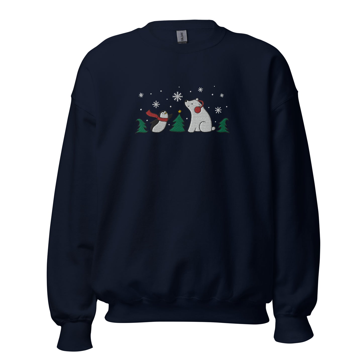 Embroidered Snowfall Buddies Unisex Sweatshirt