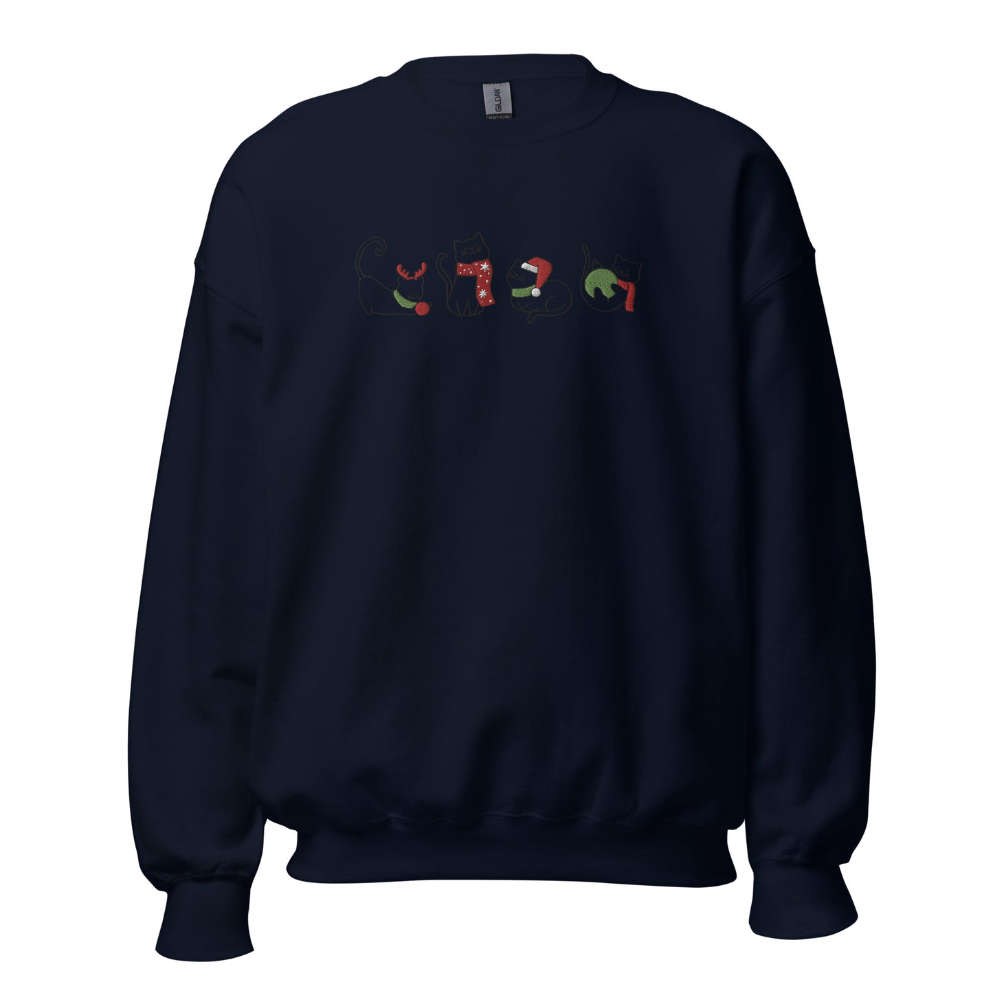 Embroidered Meowy Christmas Unisex Sweatshirt