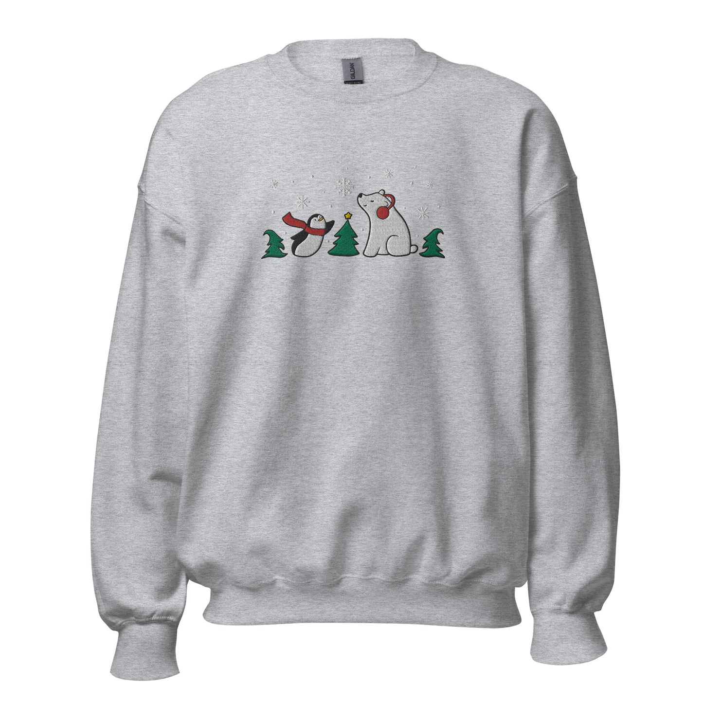 Embroidered Snowfall Buddies Unisex Sweatshirt
