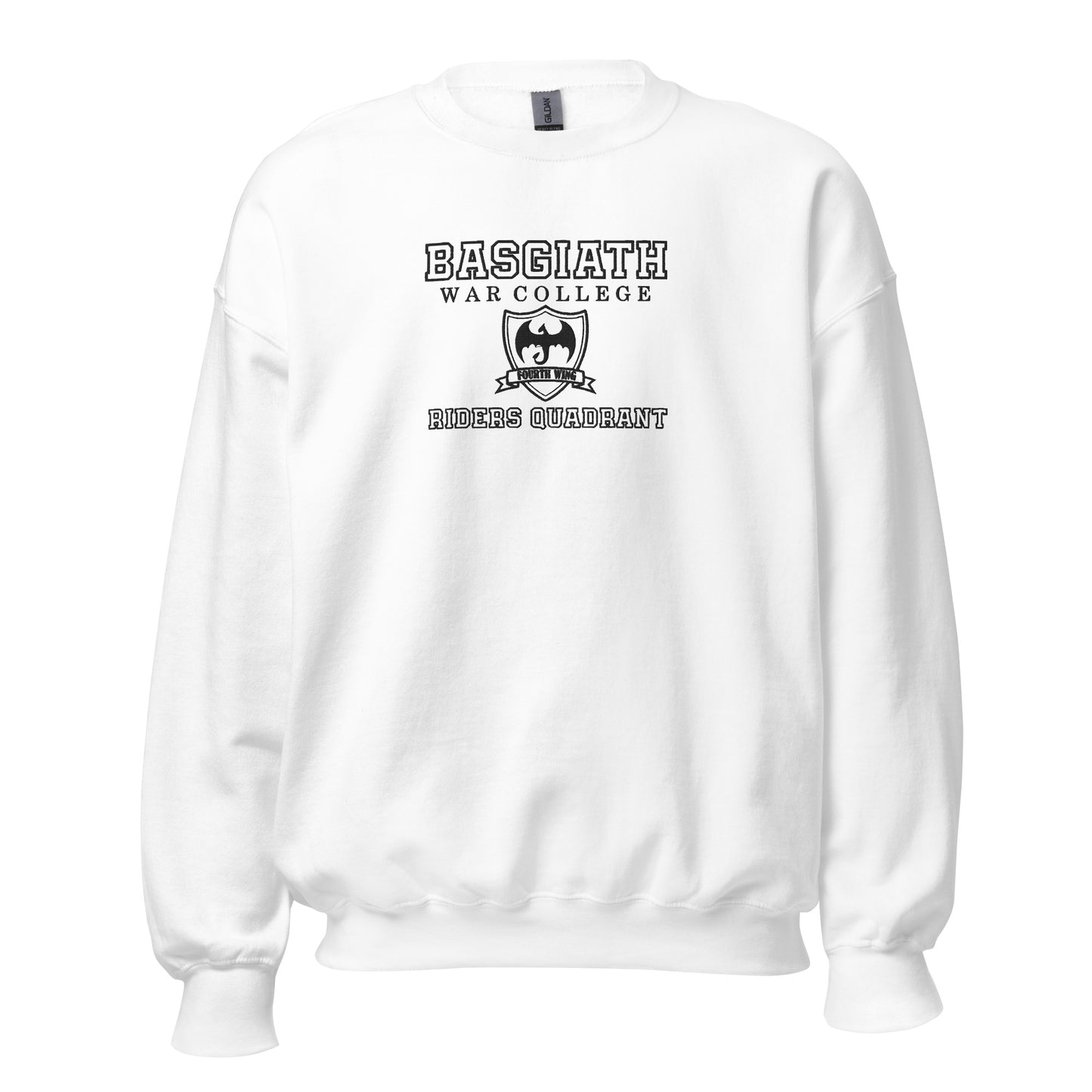 Embroidered Basgiath War College Black Lettering