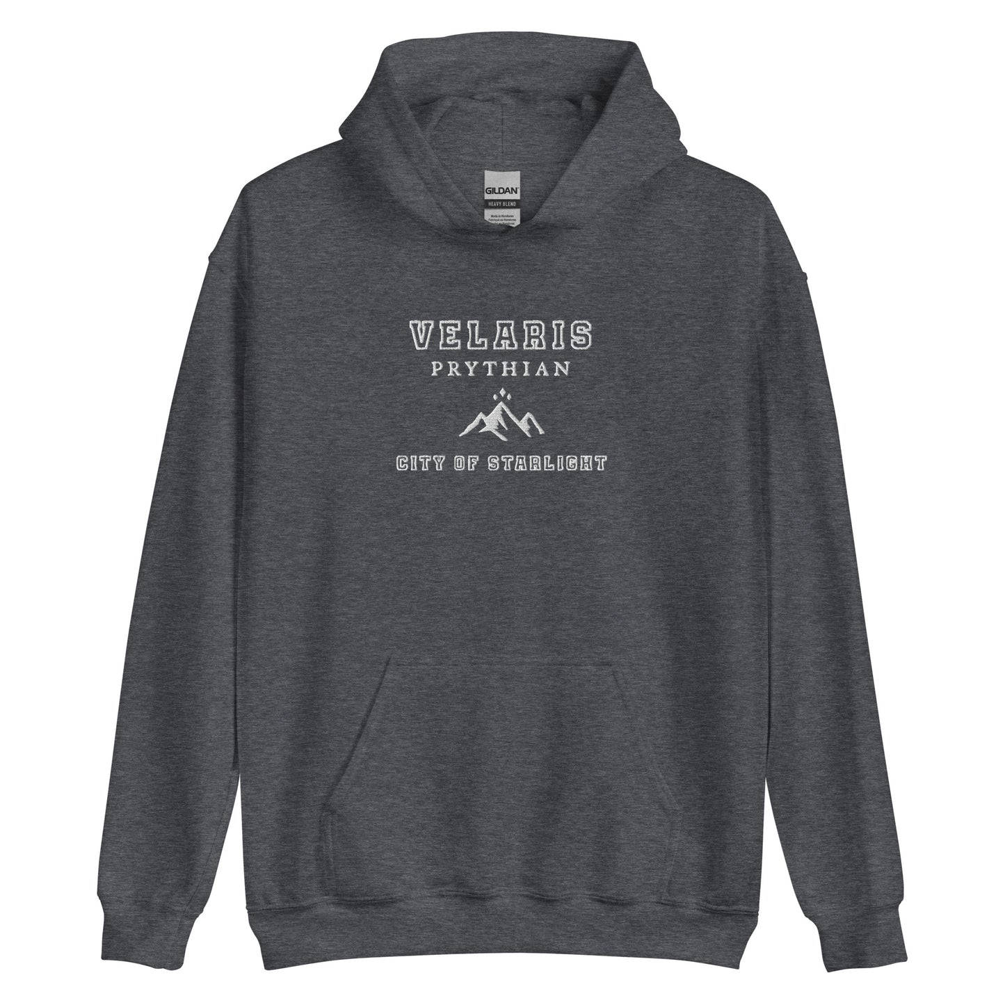 Embroidered Velaris Unisex Hoodie With White Lettering