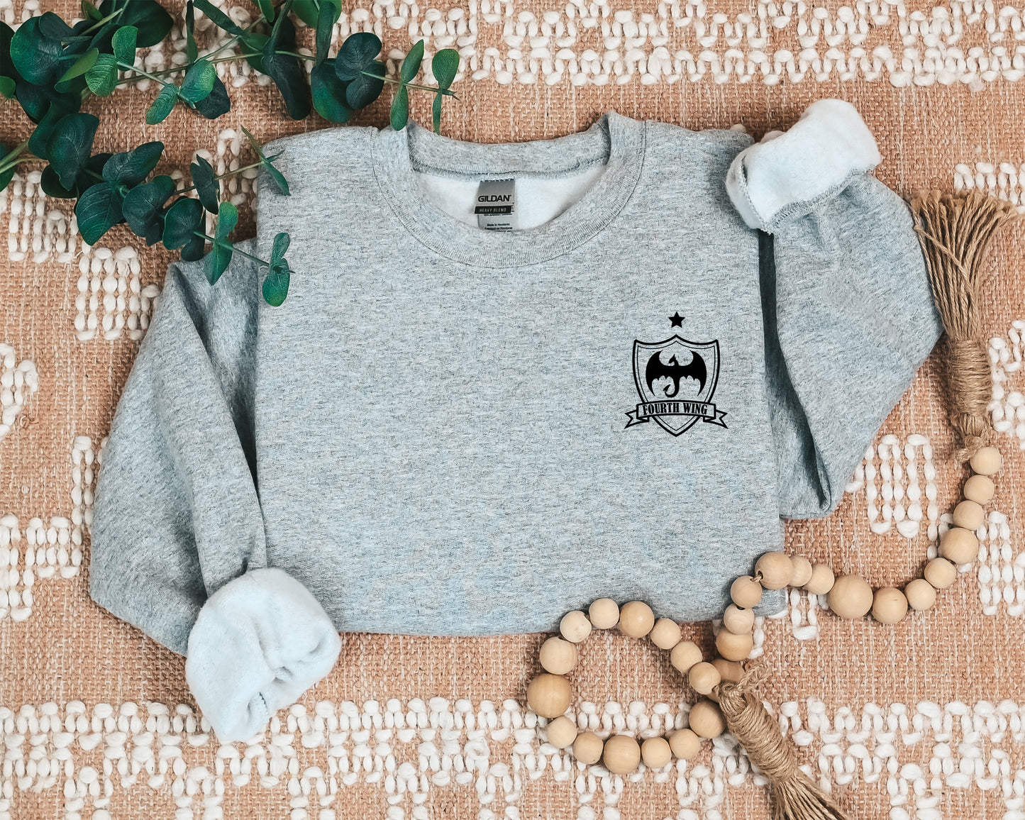 Embroidered Violet Sorrengail Sweatshirt with Black Lettering