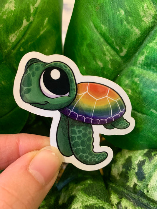 Rainbow Turtle Sticker