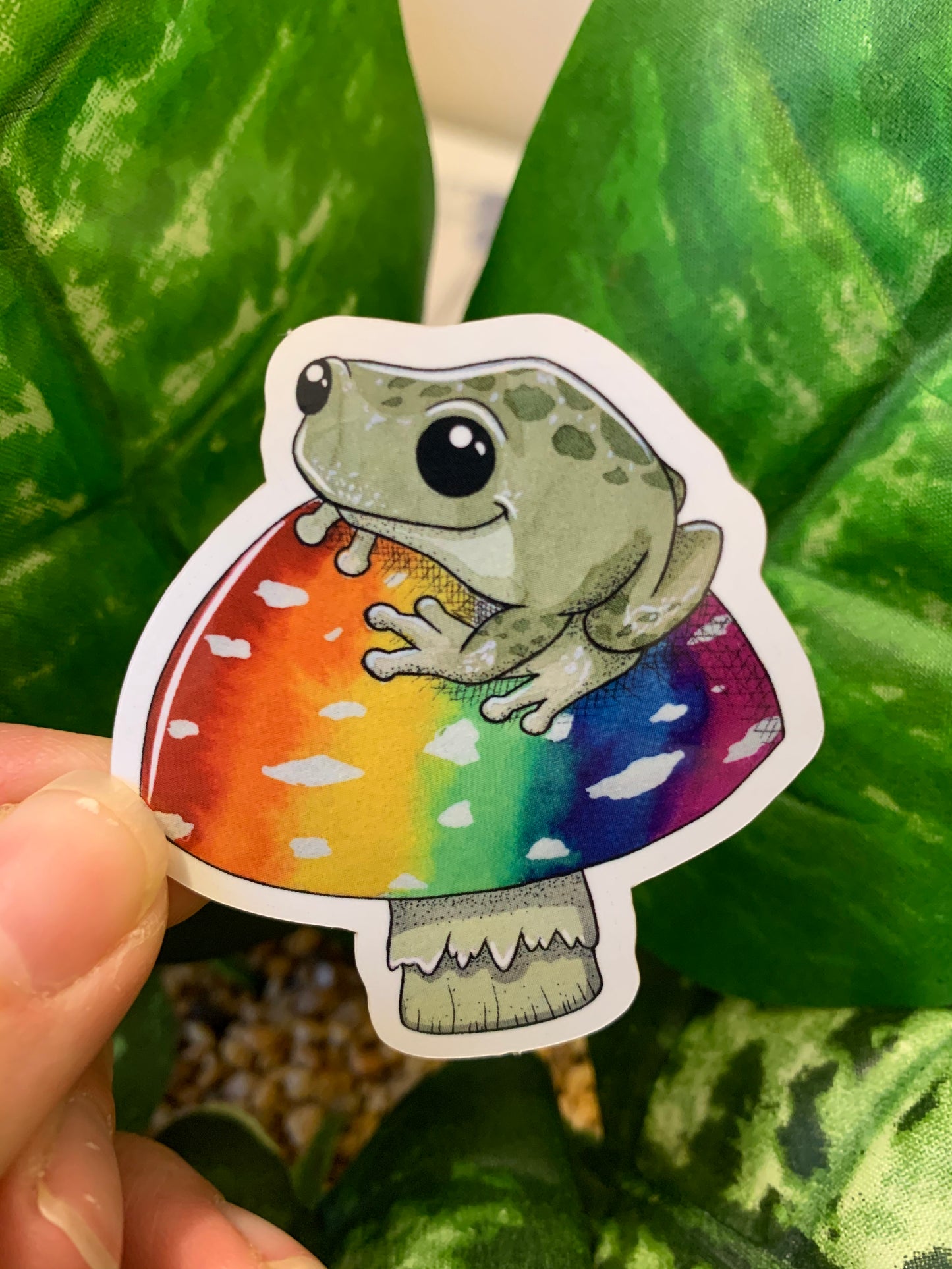 Rainbow Frog Sticker