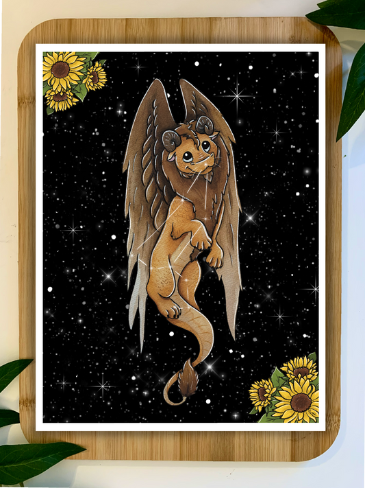 Zodiac Dragon Print: Leo