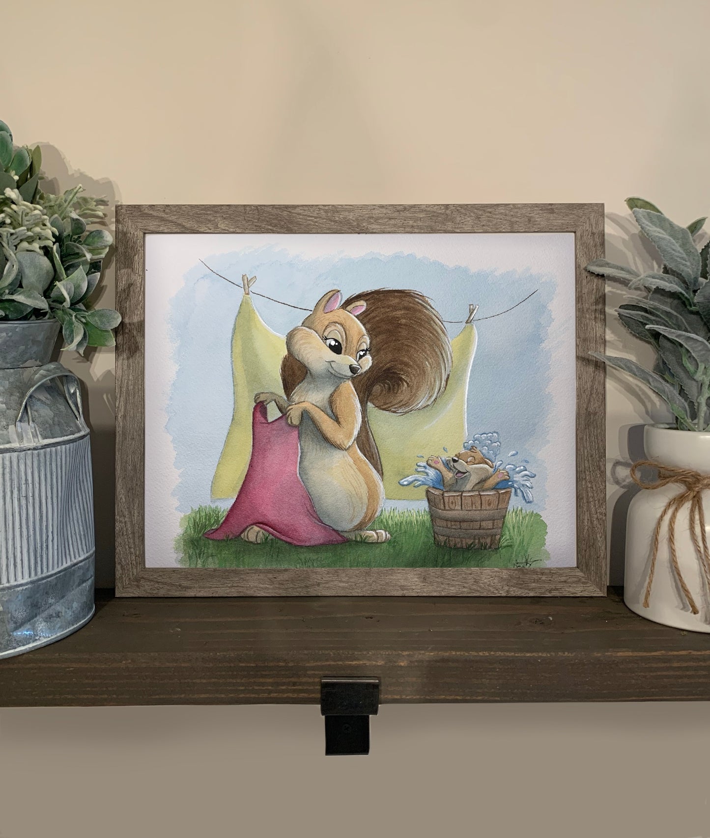 Watercolor Squirrel Print