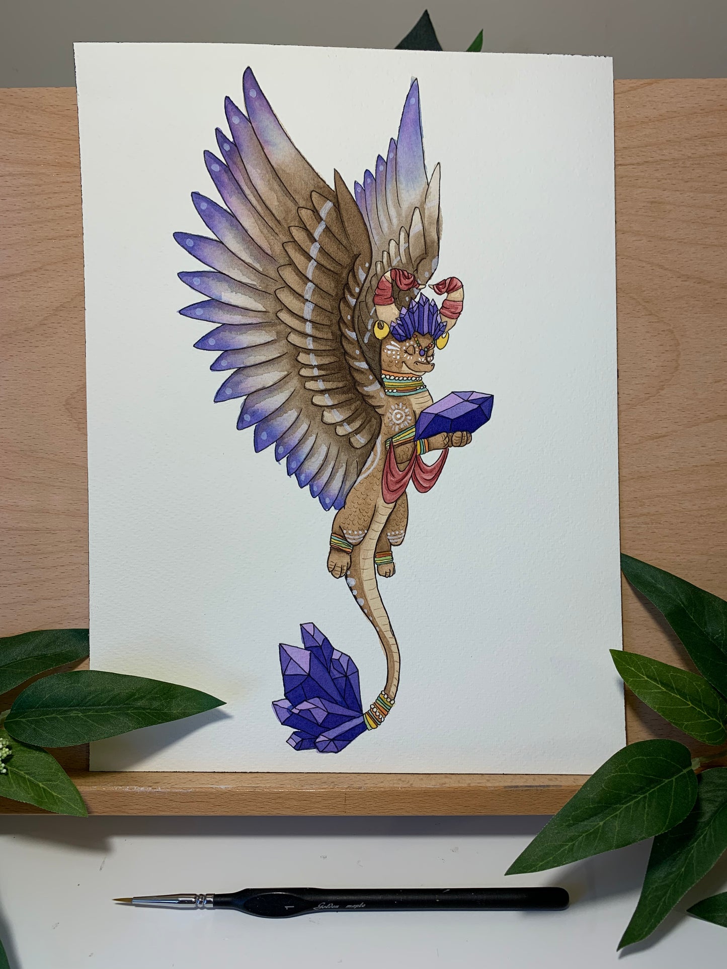 Original Painting: Tanzanite Dragon
