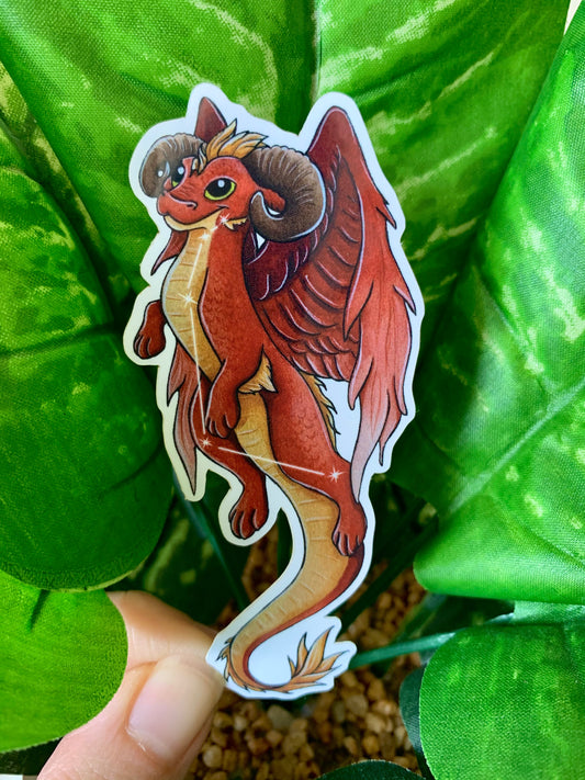 Zodiac Dragon Sticker: Aries