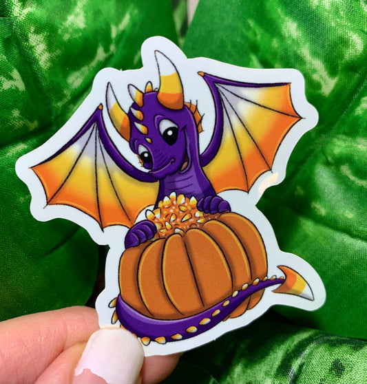 Candy Corn Dragon Sticker