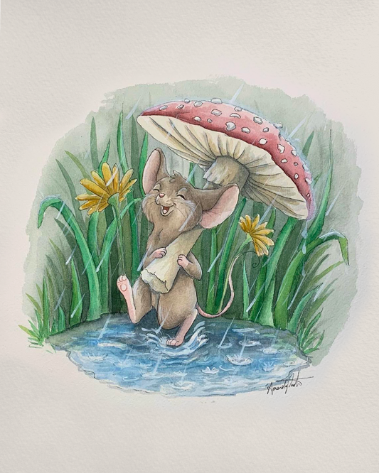 Rainy Day Stroll Print