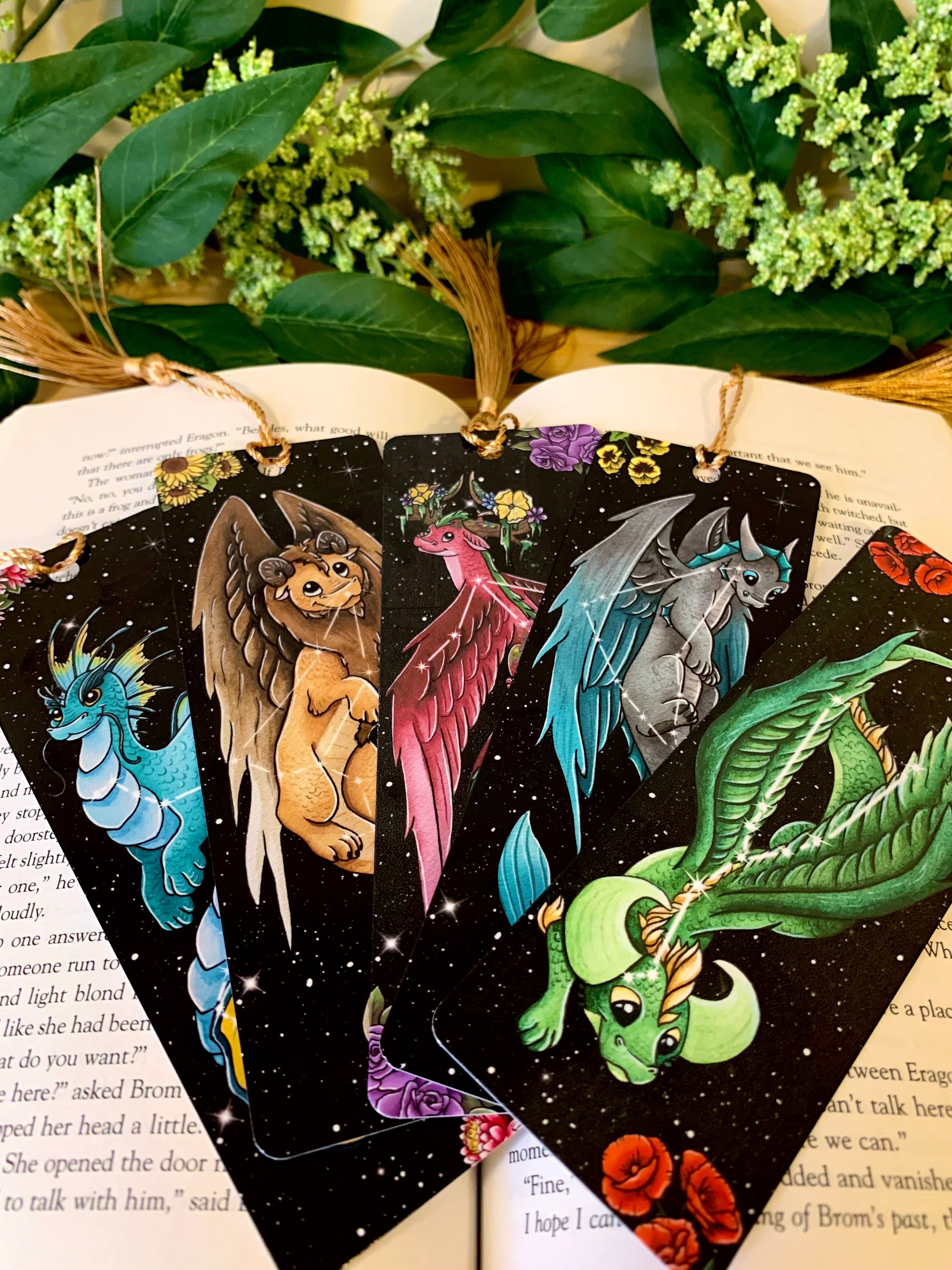 Citrine Dragon Bookmark – Parente Illustration