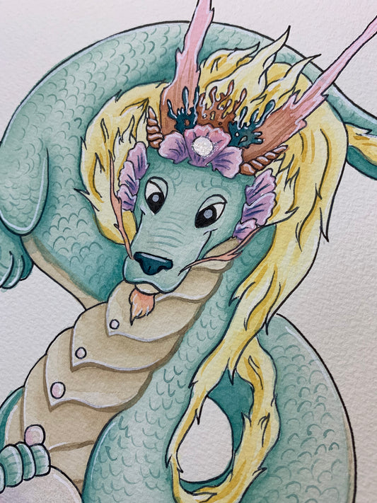 Original Painting: Pearl Dragon