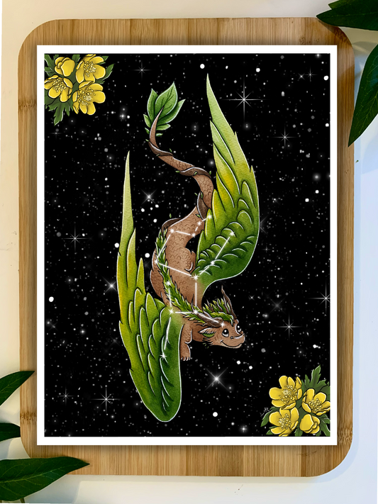 Zodiac Dragon Print: Virgo