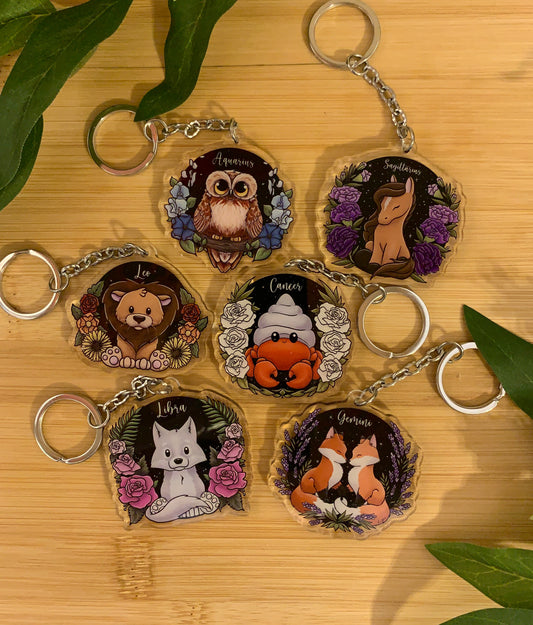 Zodiac Sign Keychains